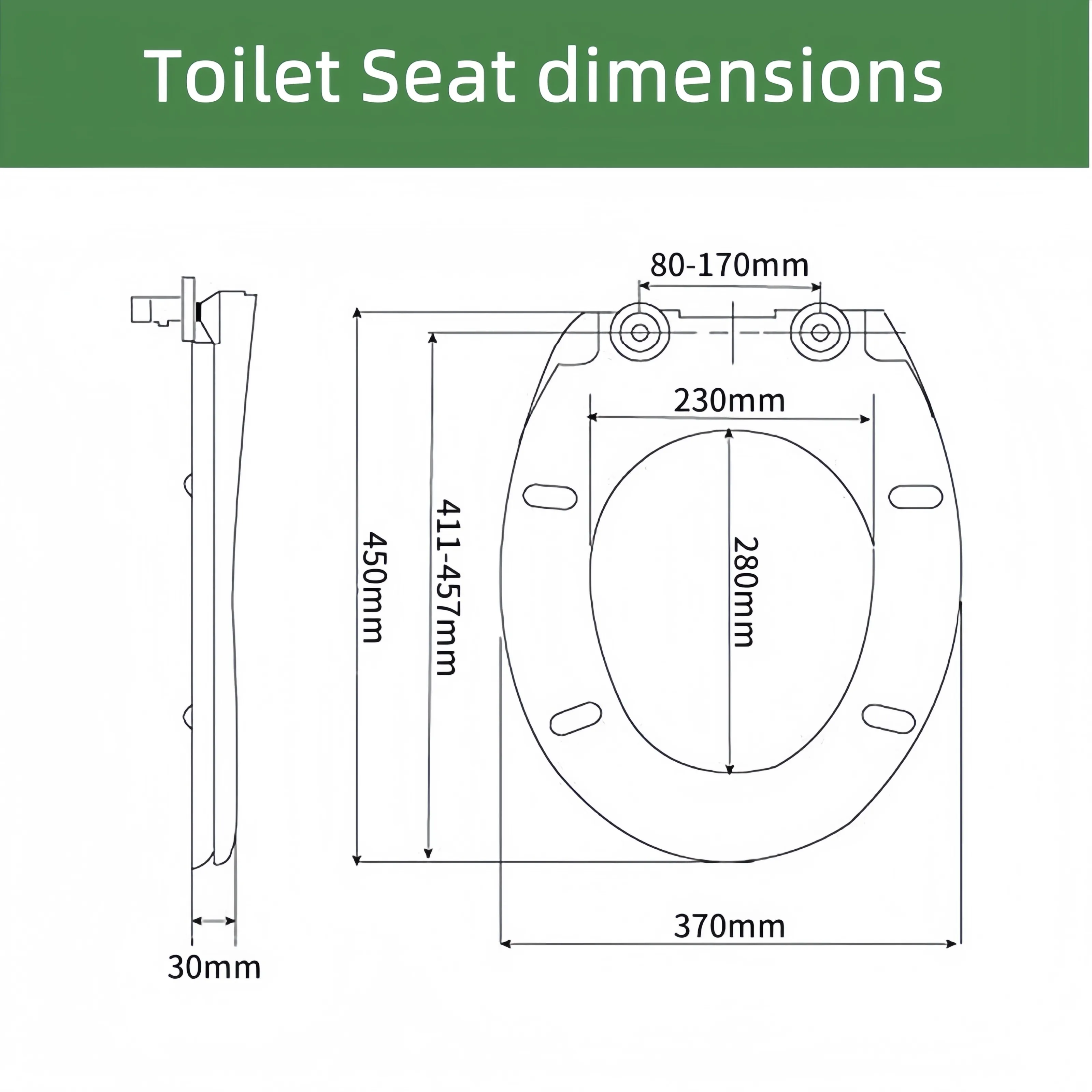 D Shaped Patterned Toilet Seat - - Fanmitrk 6