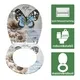 D Shaped Patterned Toilet Seat - - Fanmitrk 3