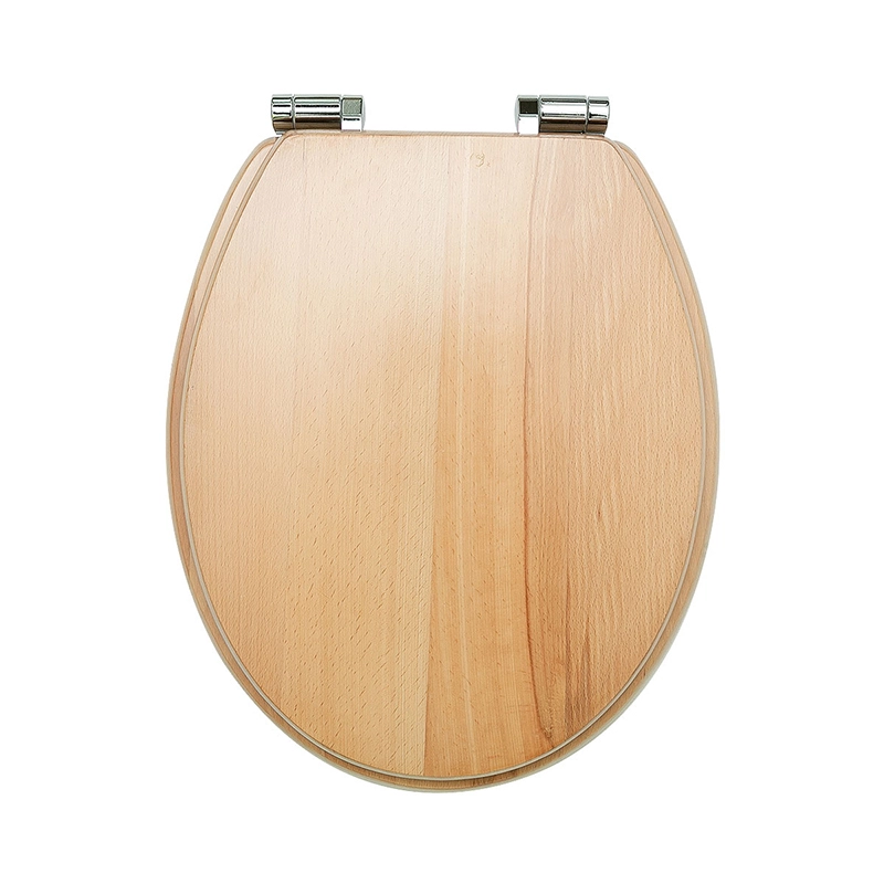 Fanmitrk Asiento de inodoro de madera maciza natural-Asiento de inodoro de madera de haya 1