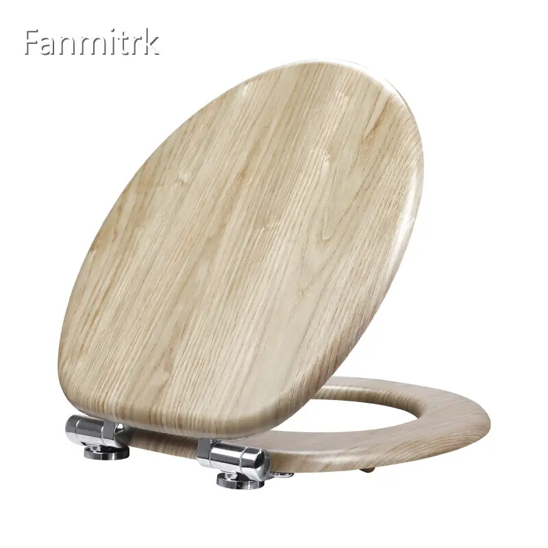 Siedzisko sedesowe Fanmitrk Elegant Ash Finish MDF z zawiasami z funkcją cichego zamykania1 1