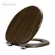 Sedile WC Fanmitrk in MDF con elegante finitura palissandro nero e cerniere a chiusura ammortizzata1 1