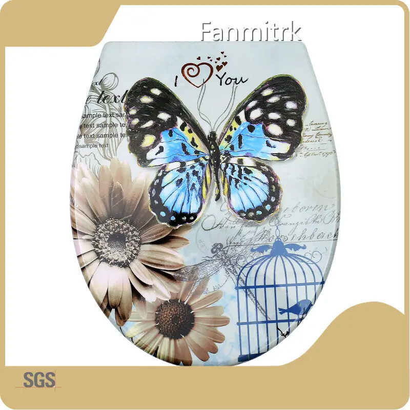Grey Patterned Toilet Seat by Fanmitrk-2 1