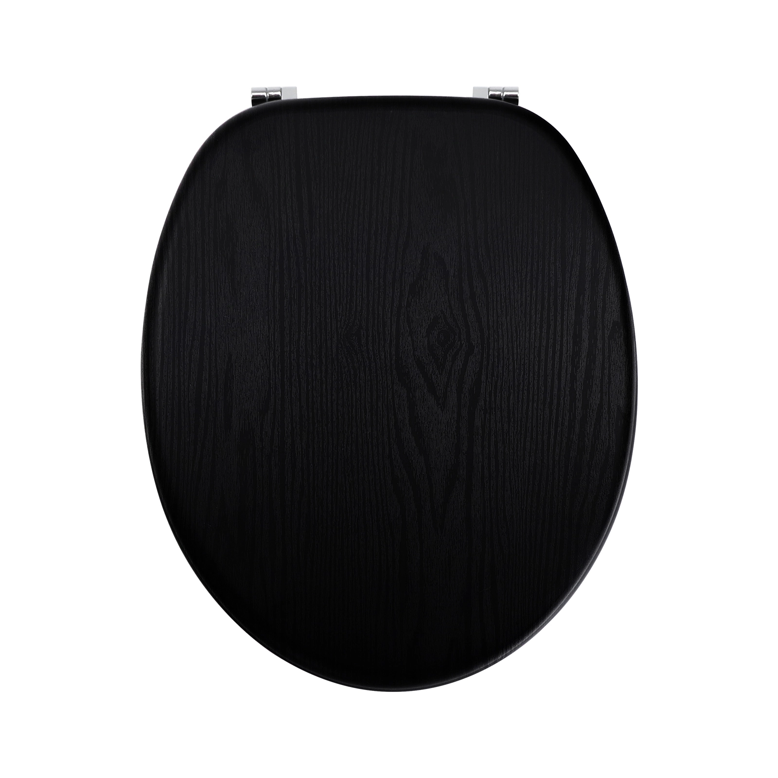 Sedile del bagno nero ovale