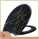 Grey Patterned Toilet Seat - - Fanmitrk-2 1