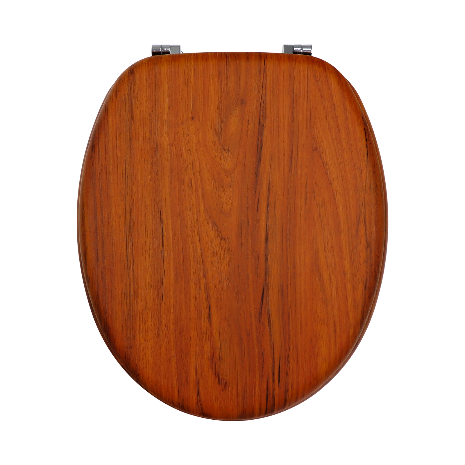 Golden teak veneer wooden toilet seat
