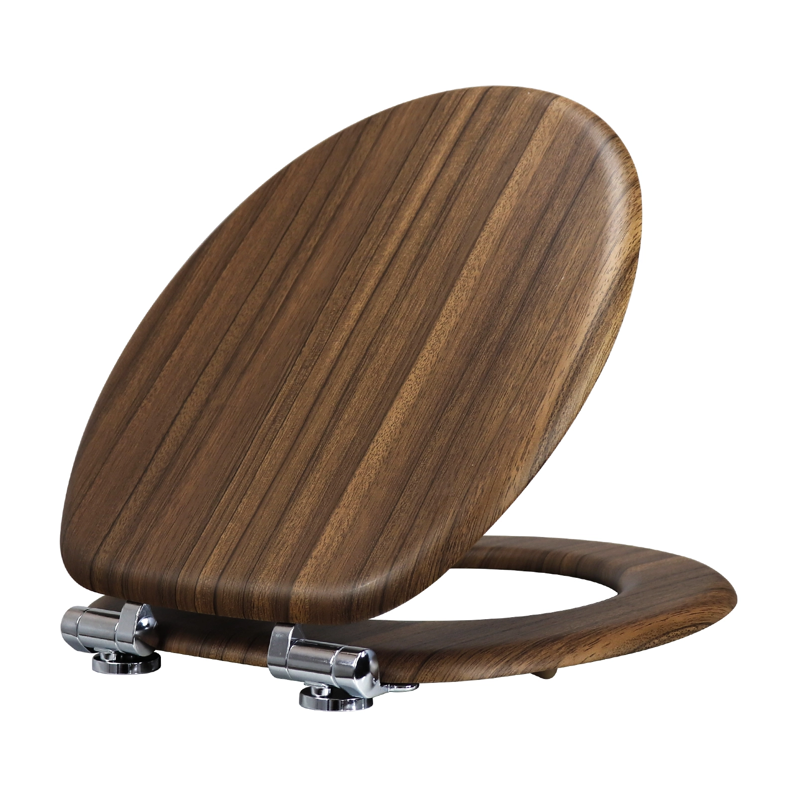 Asiento de inodoro de madera gris