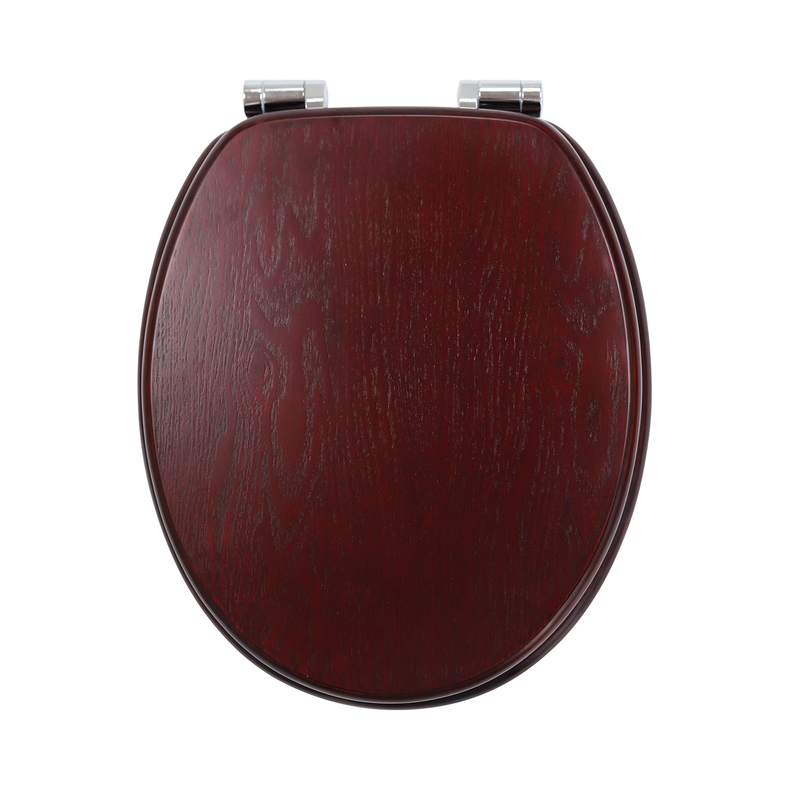 Red brown plywood toilet seat