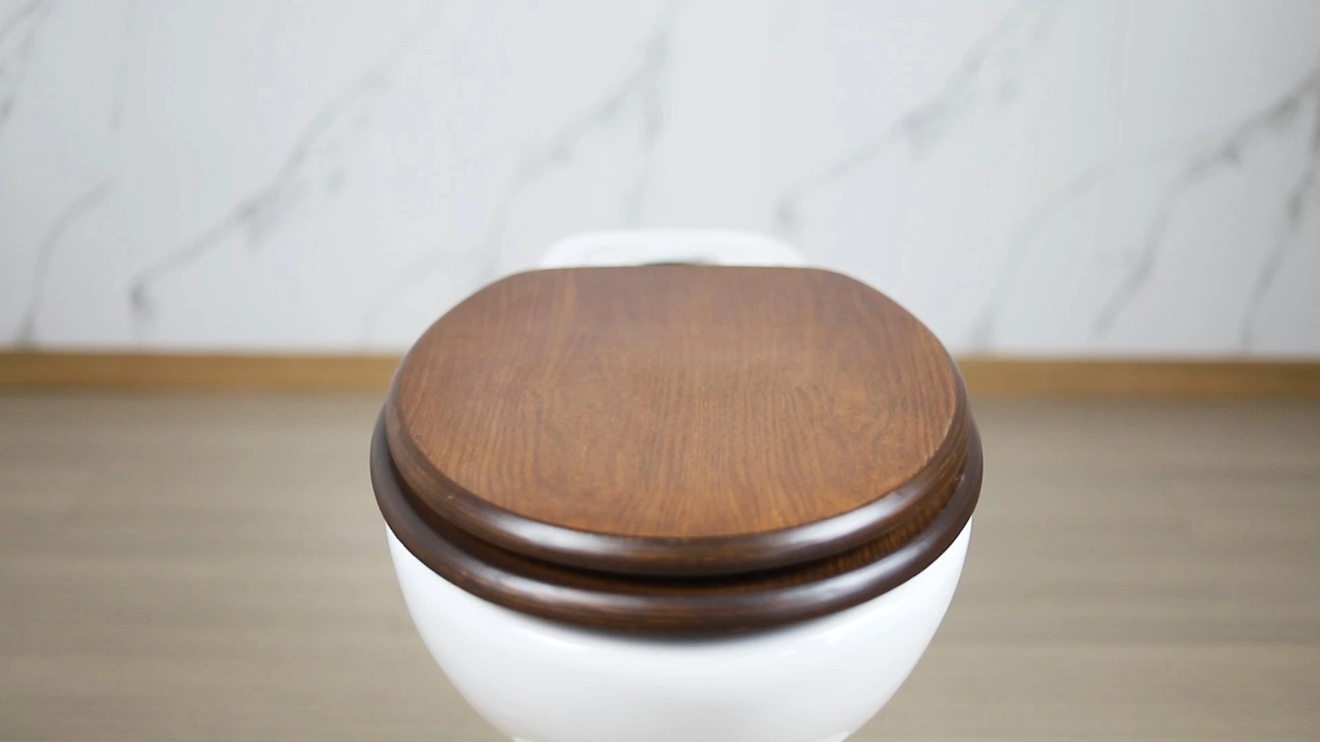 Fanmitrk Black Brown Plywood Toilet Seat with Soft Close Hinges 1