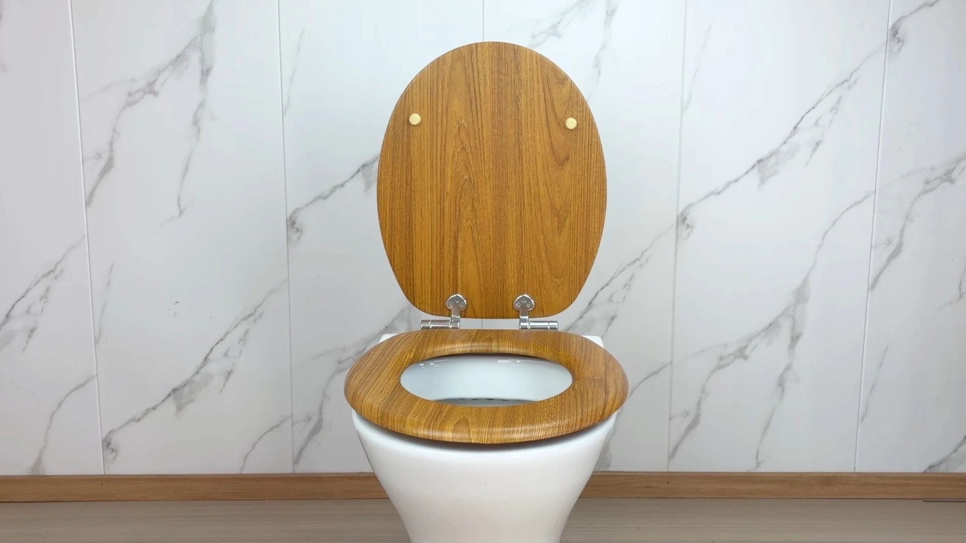 Fanmitrk Royal Oak Finish Soft-Close Toilet Seat 7306 1