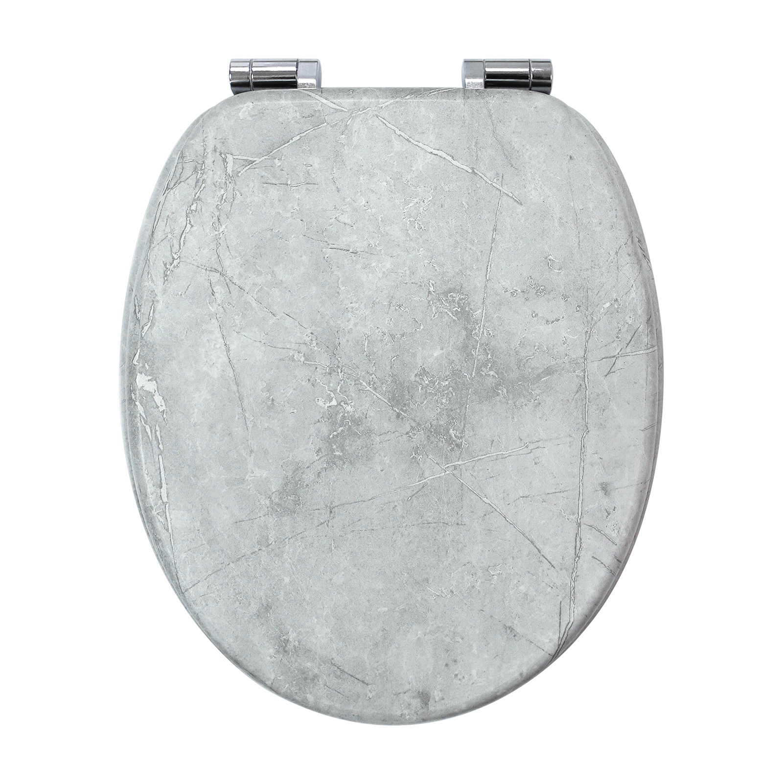 Marble silver toilet seat