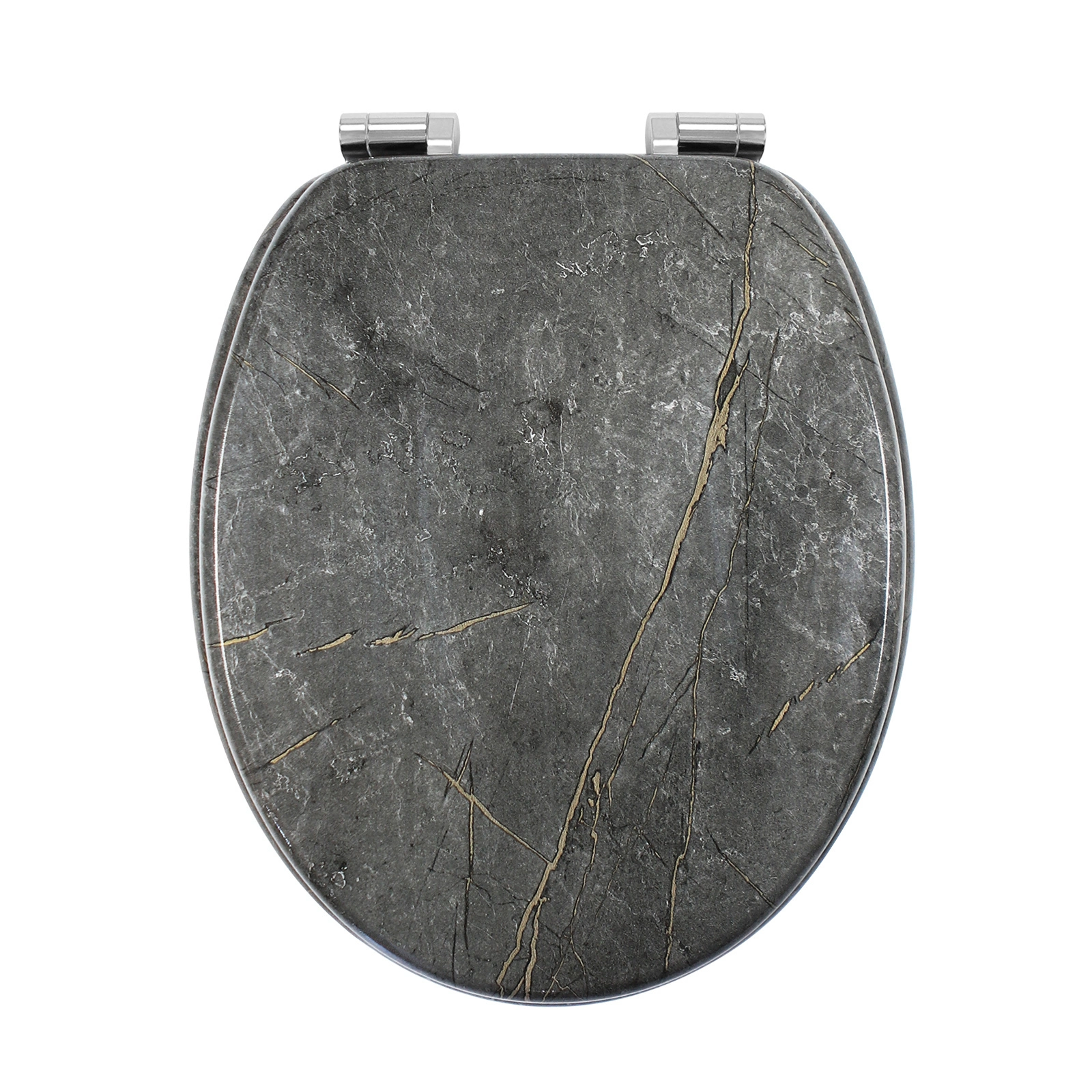 Marble gray-black toilet seat