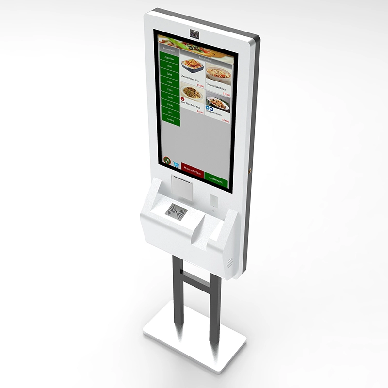 Plancher d'écran tactile tenant la machine interactive intelligente de paiement en espèces de kiosque d'équipement de terminal d'Android de paiement de kiosque de commande d'individu 1