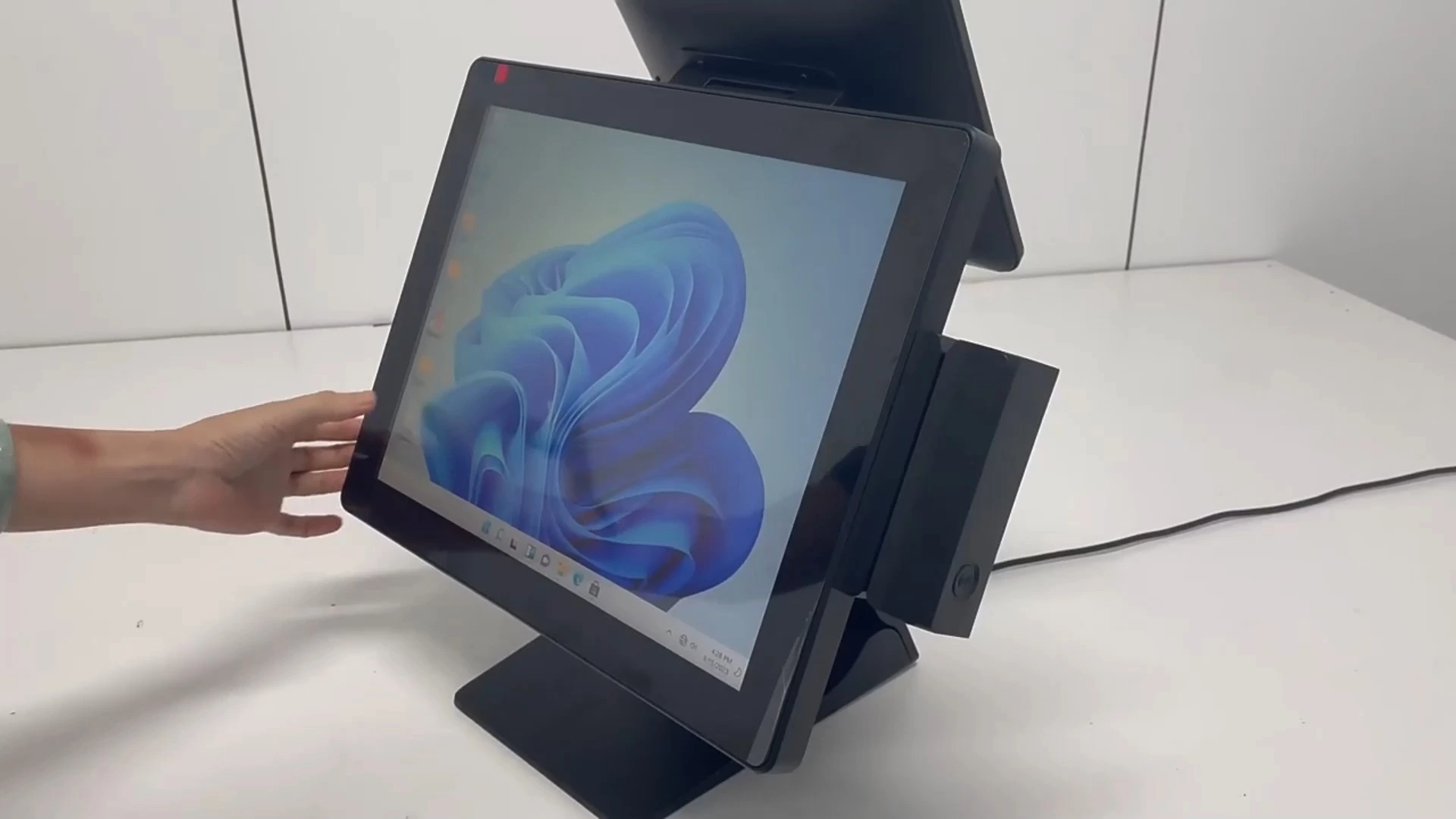 LX1502B POS Registratore di cassa Touch screen HD da 15 pollici Supporto tutto in uno Linea di pelle pieghevole 1