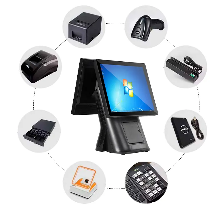 LUXURING Floor Standing Touch Screen Kiosk Cashier POS System Floor Standing Touch Screen Kioskdesign 4