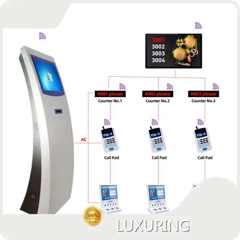 For Advertising Display Kiosk Queue Management System by LUXURING 1