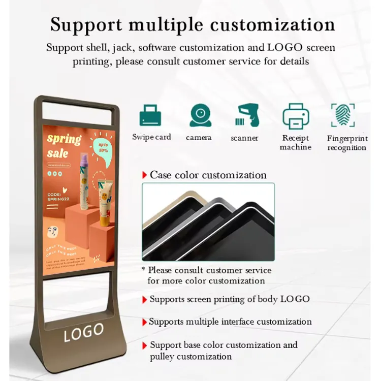Touchscreen Smart Board Floor Standing Display Signal - - LUXURING 3