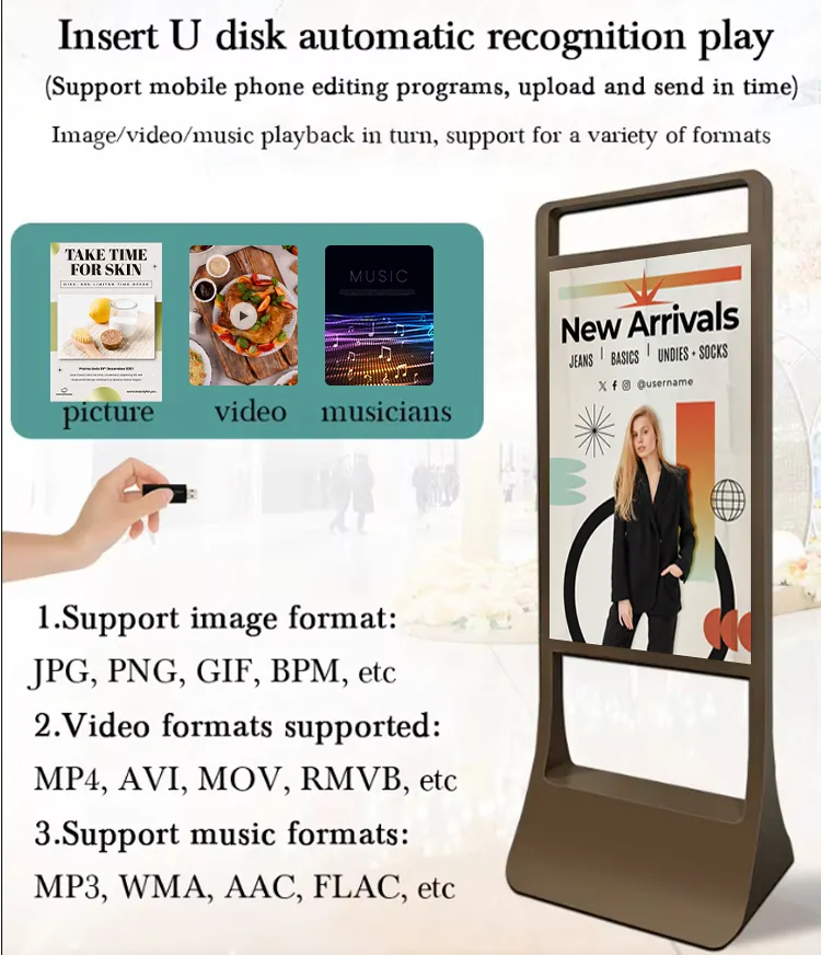 Touchscreen Smart Board Floor Standing Display Signal - - LUXURING 6