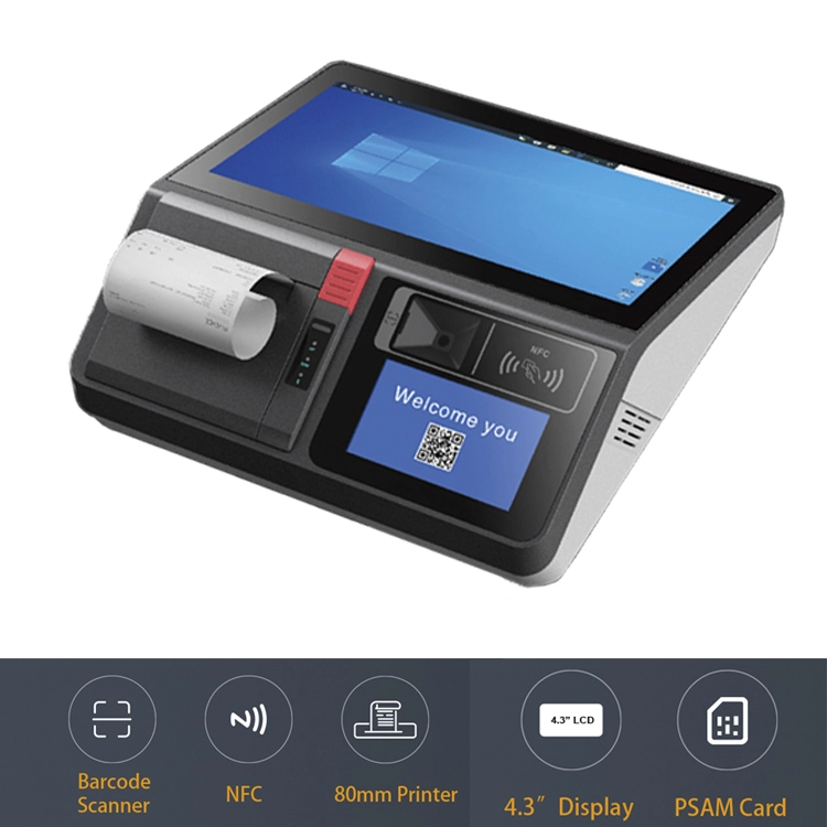 الكل في واحد نظام نقاط البيع 11.6 بوصة اللوحي pos شاشة تعمل باللمس أندرويد ويندوز ماكينة تسجيل المدفوعات النقدية آلات نقاط البيع مع طابعة OEM/ODM مخصص 1