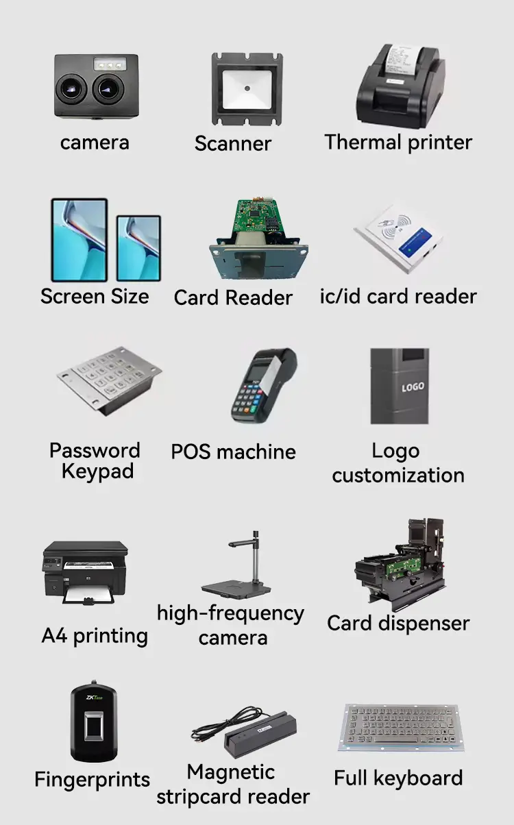 Self Service Kiosk Manufacturer Photo Booth A4 Printing Document Printer Kiosk by LUXURING 6