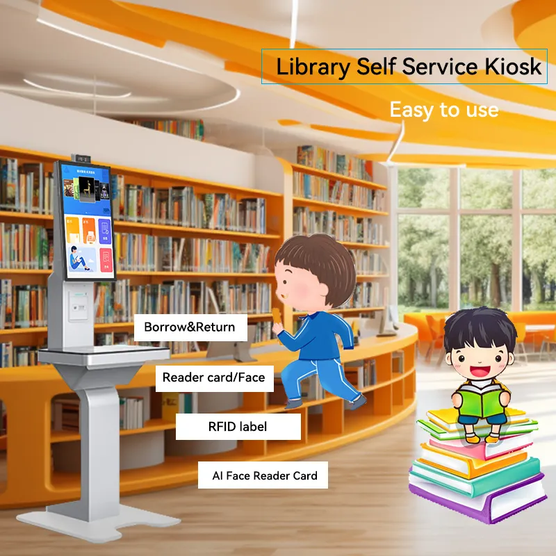 Self Payment Kiosk City Library Book Store Retail Borrow Return Kiosk by LUXURING 6