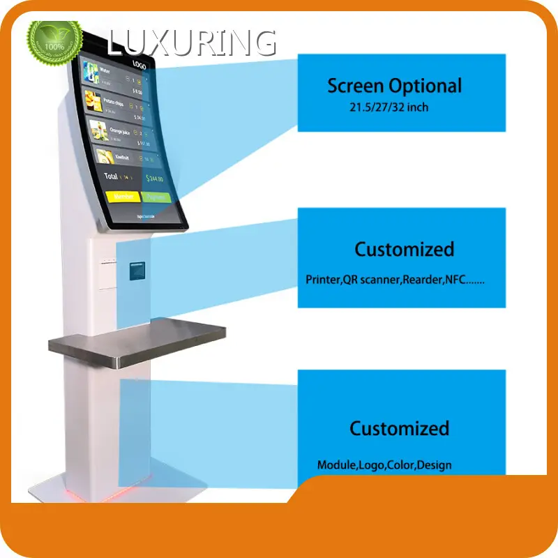 Touch Screen Monitor Kiosk 32 Inch Self Service Check Out Payment Kiosk - - LUXURING 1
