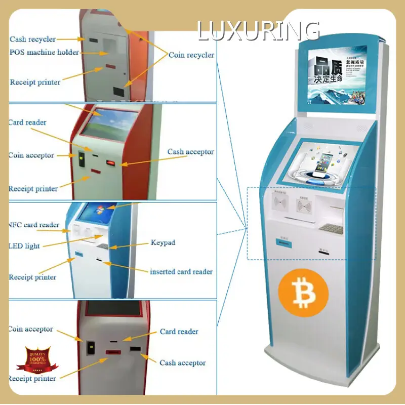 Touch Screen Monitor Supplier Self Ordering Cash Payment Kiosk by LUXURING 1