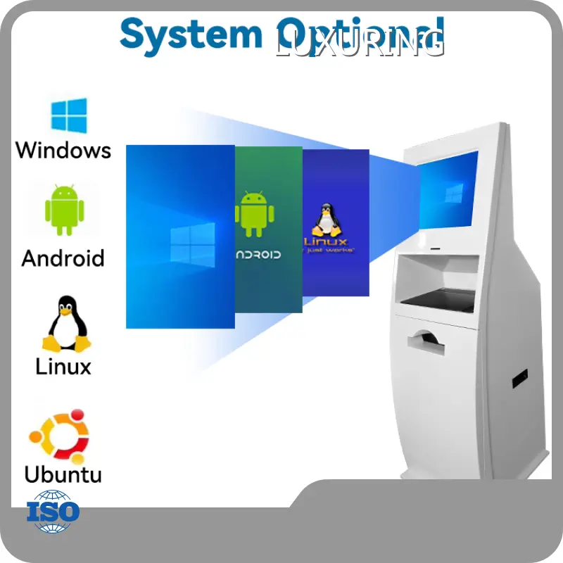 Outdoor Touch Screen Kiosk Touch Screen Cash Payment Ticket Machine - - LUXURING 1
