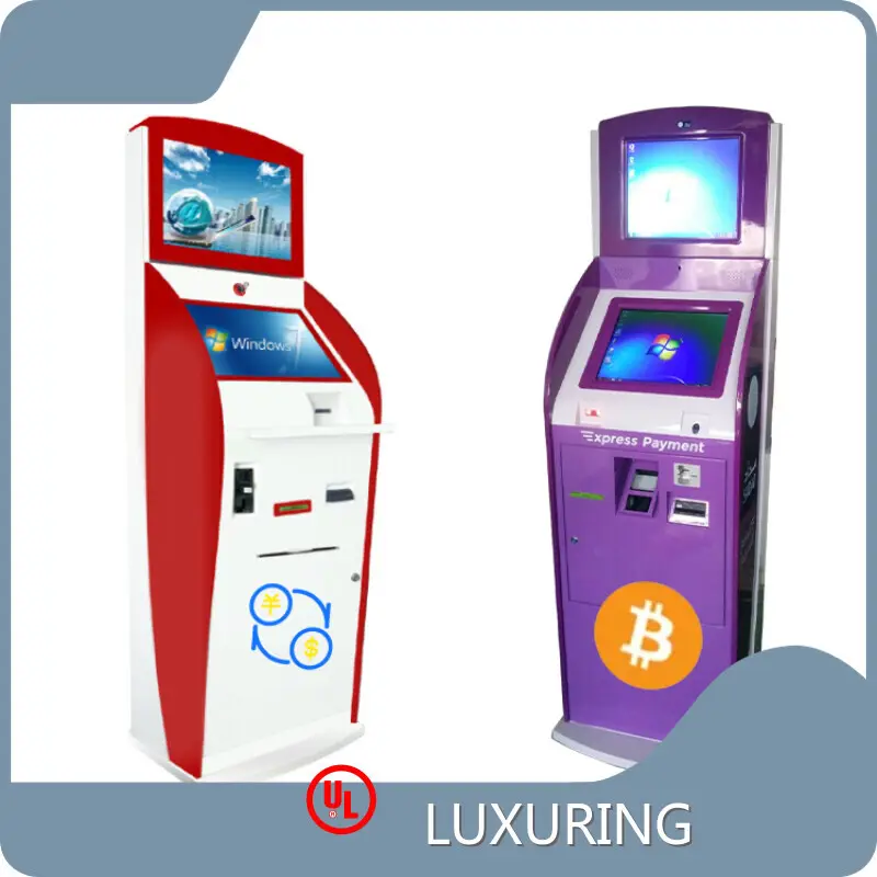 Self Checkin Kiosk Cash Coin Accept Card Payment Ordering Kiosk by LUXURING 1