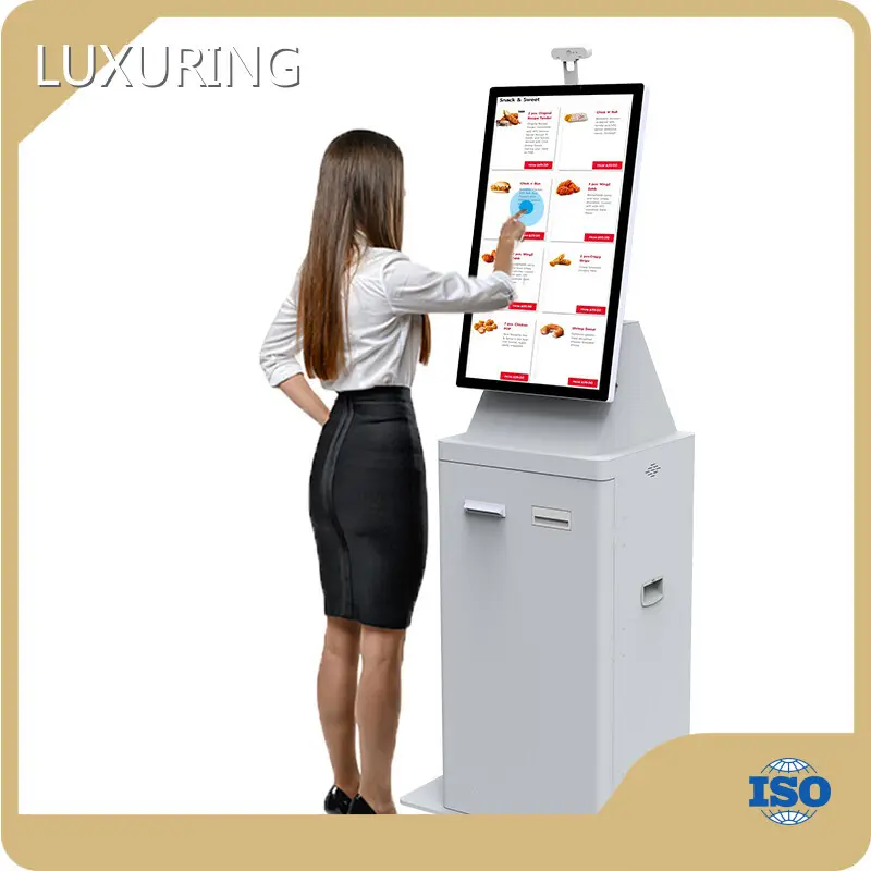Touch Screen Display Supplier Hotel Check in Checkout Cash Bill Payment Kiosk by LUXURING 1