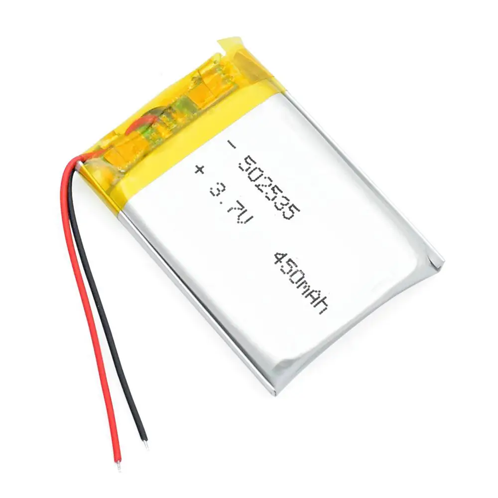 Batteria ai polimeri di litio PL 502535 3,7 V 7,4 V 14,8 V 450 mAh 900 mAh 1