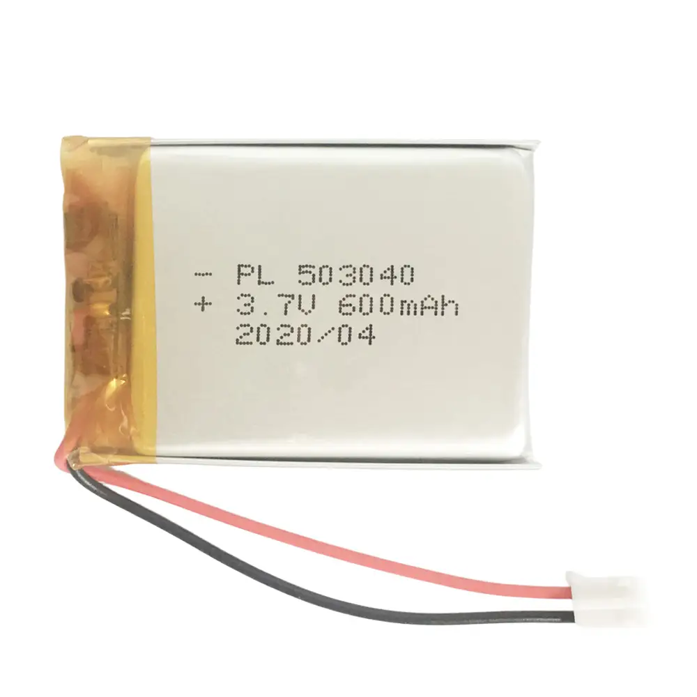 Batteria ai polimeri di litio 503040 Dimensioni 3,7 V 7,4 V 600 mAh 1000 mAh 1
