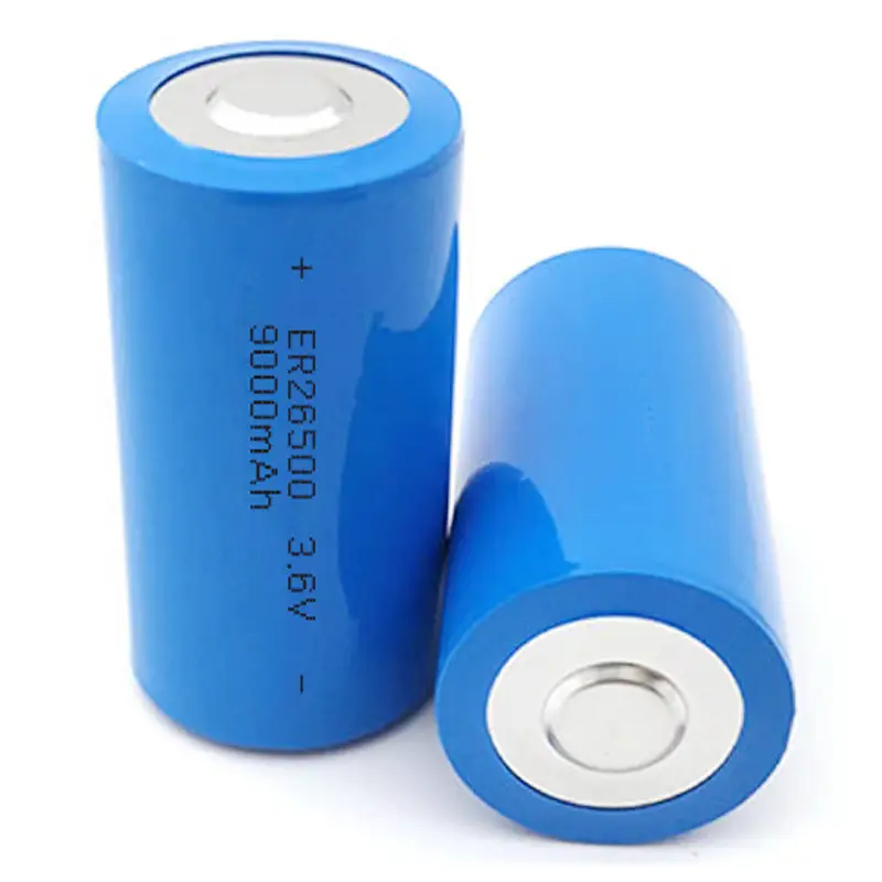 Batteria al litio Li-SOCL2 tipo bobina ER26500 da 3,6 V a 7,2 V, formato C, 9000 mAh, per contatori del gas e contatori elettrici 1