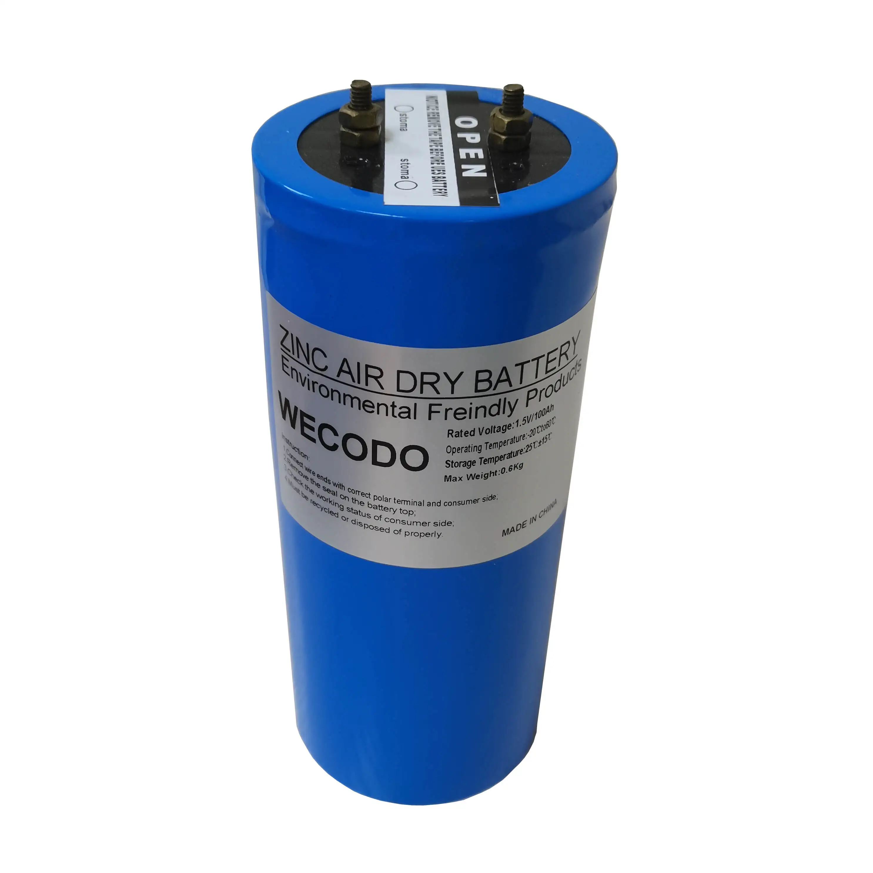 Zinc Air Battery 1.5V 100Ah for Street Lamp, Buoy Light and Railway Station Signal Switch 1