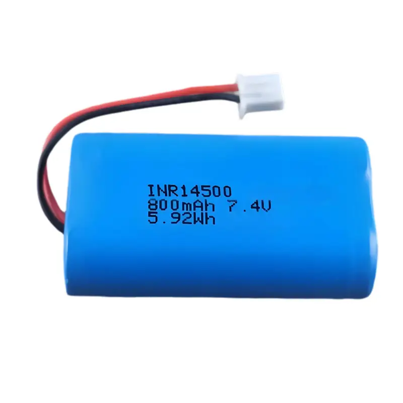 Lithium Rechargeable Battery 14500 7.4V 800mAh Battery Pack 1