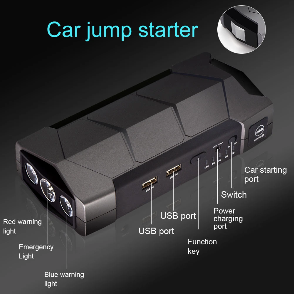 Jump Starter and Air Compressor Portable 5V2A/9V2A/12V1.5A by GFERAUTO 6