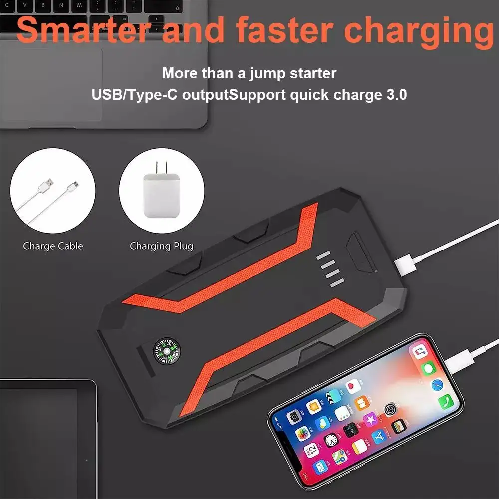 Jump Starter Lithium Iron Phosphate 160*80*38mm - - GFERAUTO 4