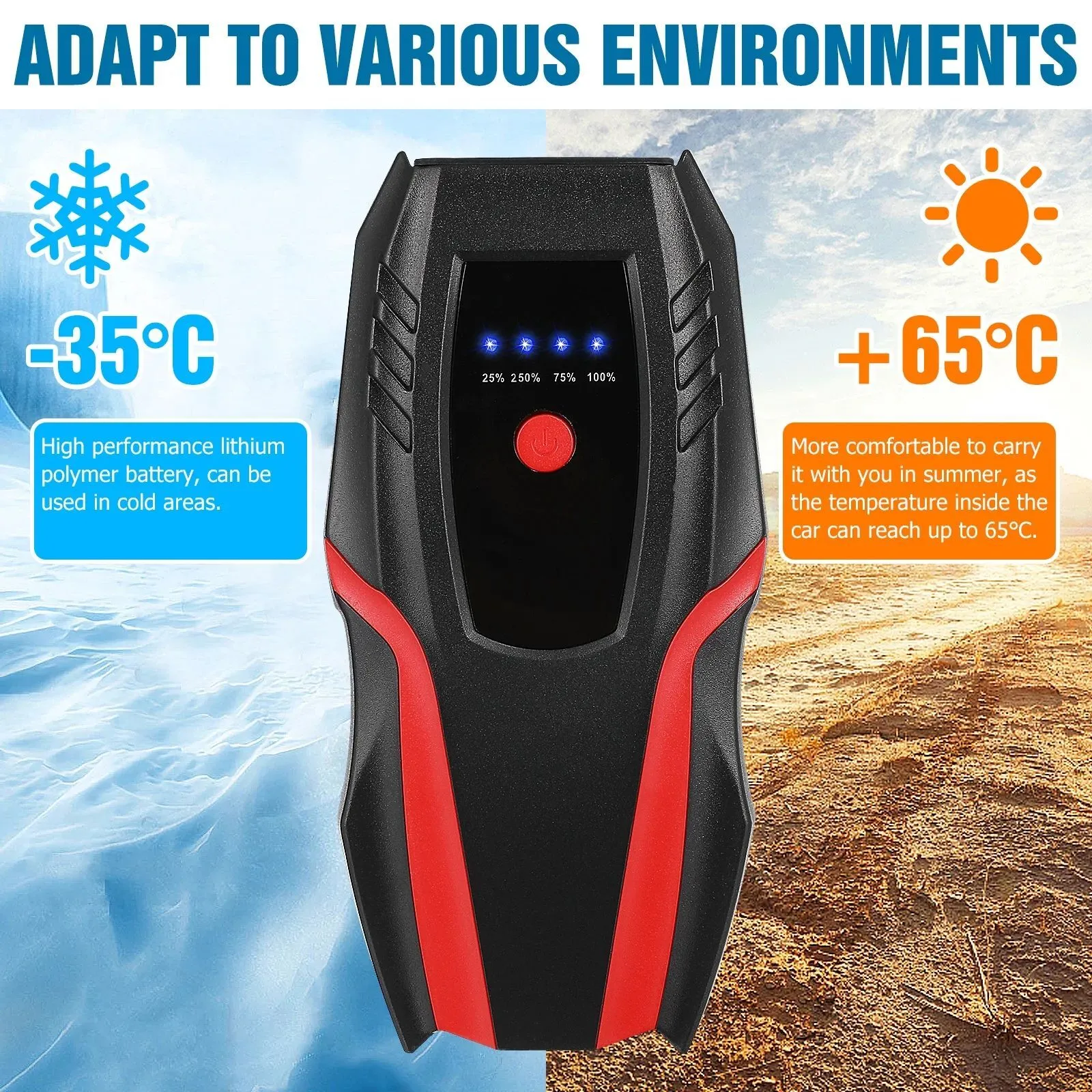 Ttopvision Jump Starter Polymer Lithium-ion Battery - - GFERAUTO 4