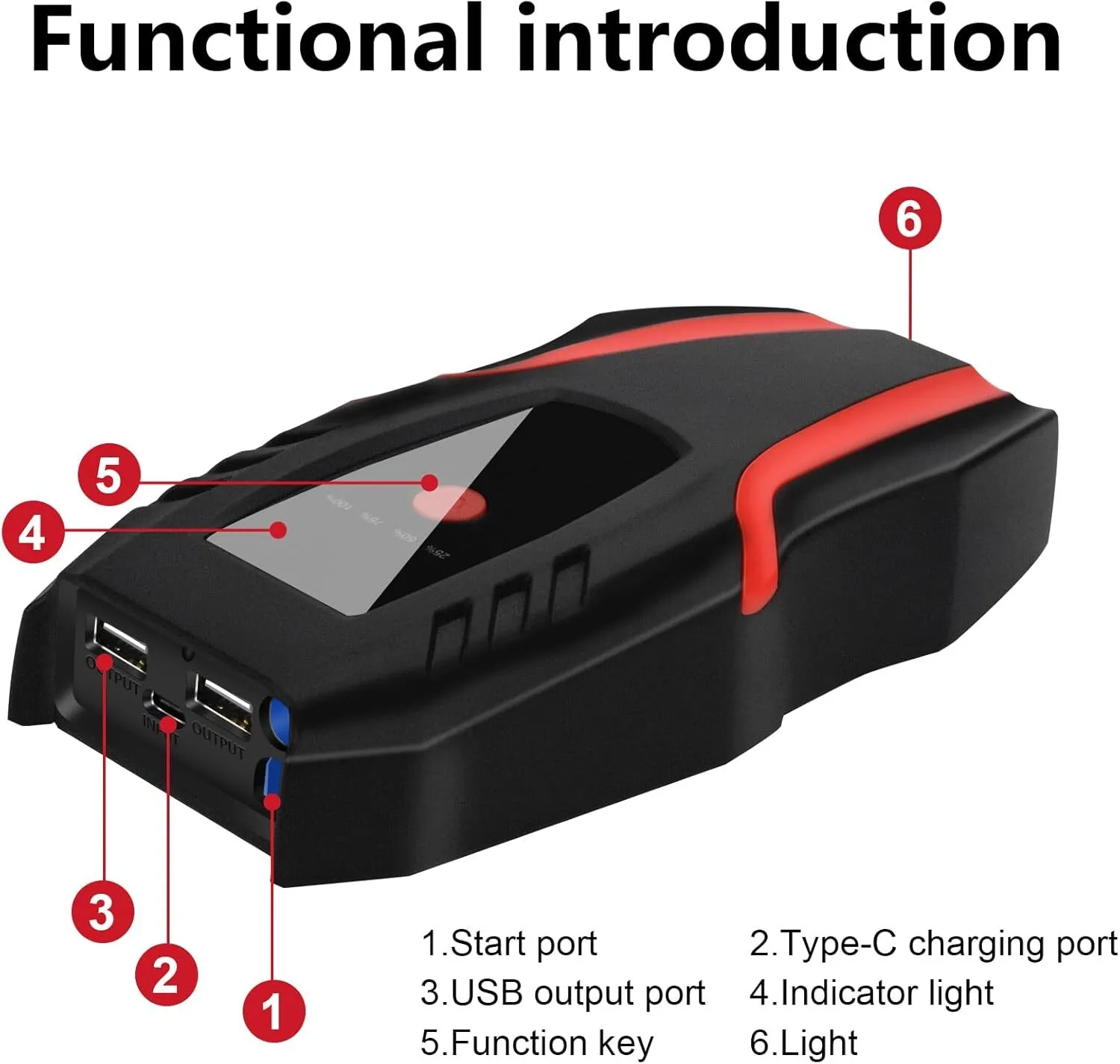 Ttopvision Jump Starter Polymer Lithium-ion Battery - - GFERAUTO 5