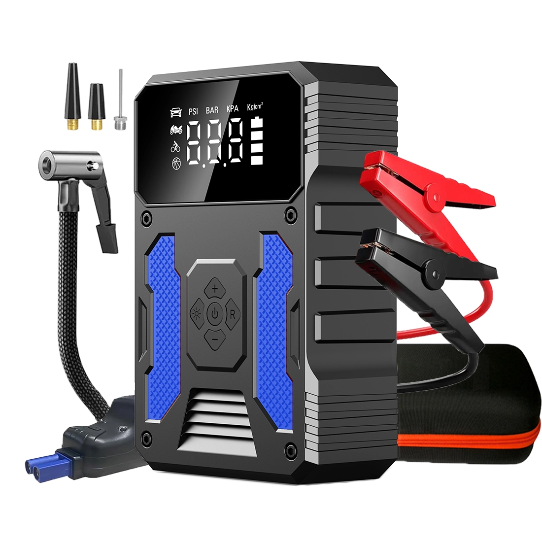 Gferauto A22 Car Battery Jump Starter with Air Compressor 150PSI Built-in inflatable hose (Blue) 1