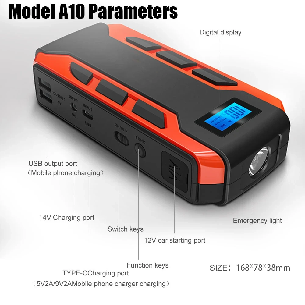 3000amp Jump Starter 37000mWh/37WH - - GFERAUTO 6