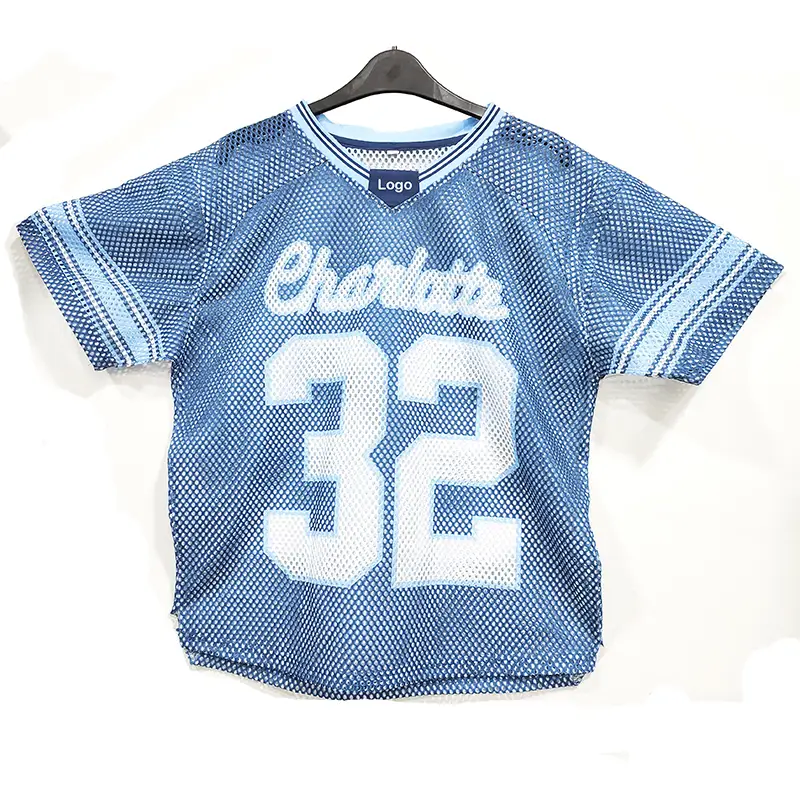 Dblue Ardchaighdeáin Lacrosse Jersey Dearadh is Déanaí Lógó an Chustaim Sublimation Port poll éide mogalra 1