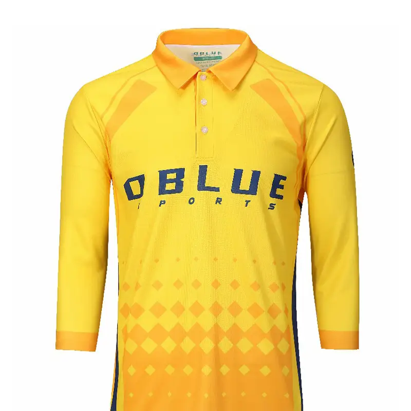Breathable Quick Dry 100 Polyester Cricket Shirt Custom Design Sublimation Professional Cricket Jersey 1