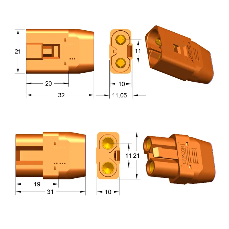Micro Electrical Connectors AUPINSOEM 2