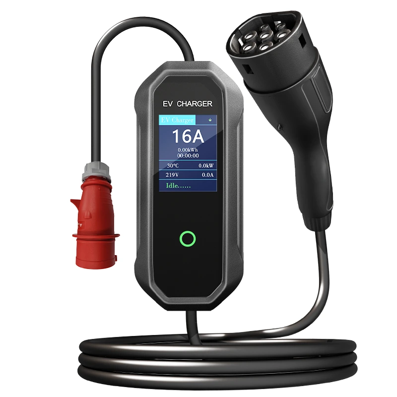 Cargador EV portátil EVSE tipo 2 de 11kw 1