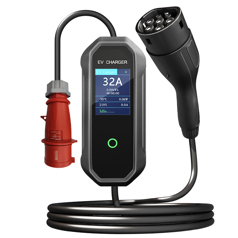 22kw Tip 2 EVSE Taşınabilir Elektrikli Araç Şarj Cihazı 1