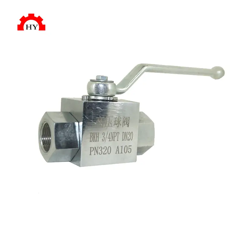 Npt 1/2 aço carbono a105 aço inoxidável ss304 ss316 7250 psi válvula de esfera de alta pressão rosca fêmea válvula de esfera hidráulica de 2 vias 1