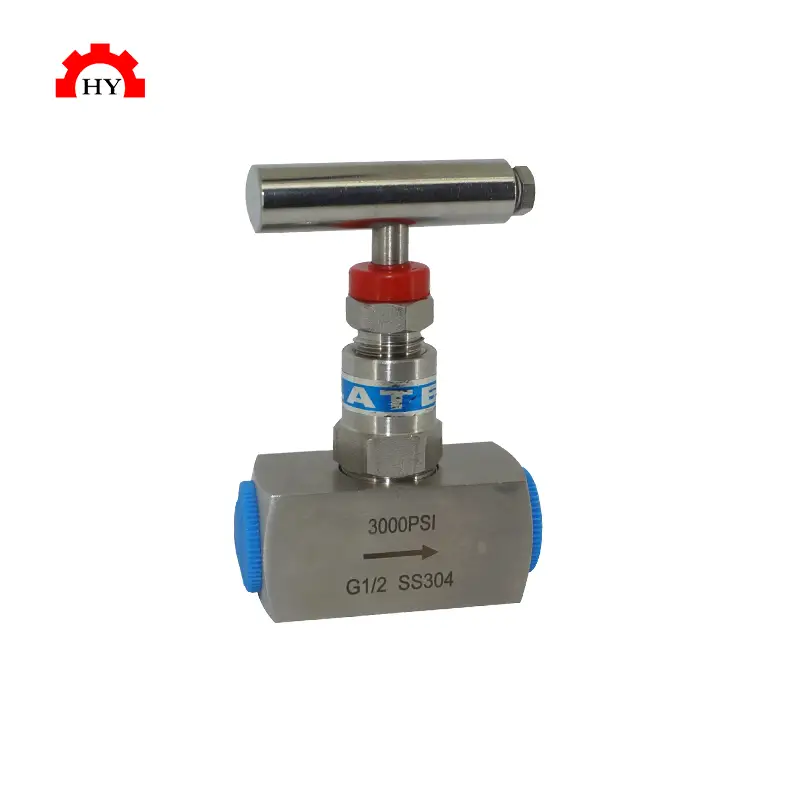 Instrumento de alta pressão forjado em aço inoxidável 304 316, válvula de agulha de precisão com rosca fêmea de 1000 PSI a 10000 PSI NPT para petróleo e gás 1