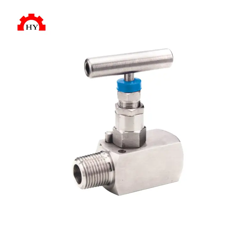 Válvula de aguja de alta presión de acero inoxidable SS316 SS304, conexión macho hembra NPT de 1/2 pulgada, válvula de aguja hidráulica de 2 puertos 1