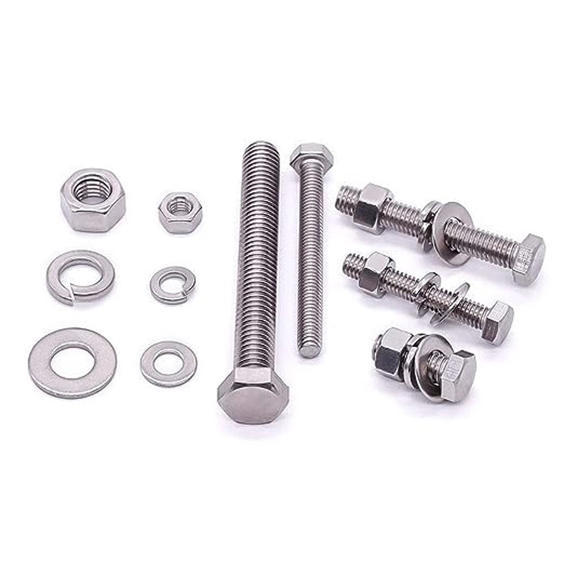 Unibridge DIN933 DIN931Hexagon Bolts Nuts Washers combinations for Strong Connections Zinc Hot Dip Galvanized Stainless Steel 1