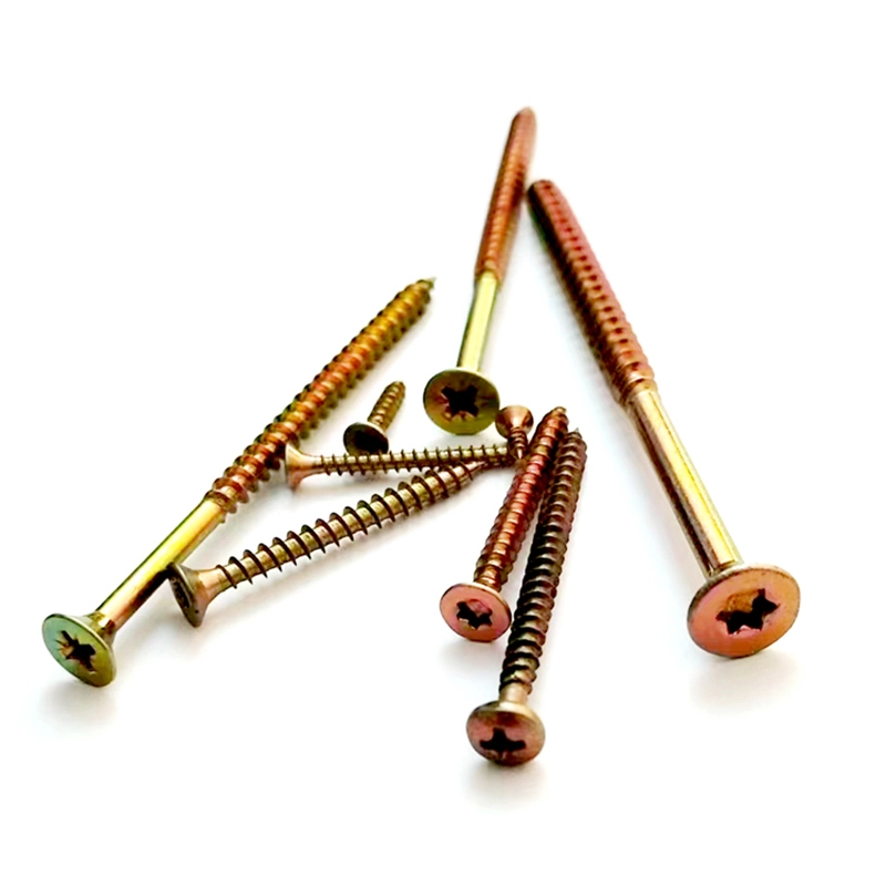 Unibridge DIN7505 Havşa Düz Torx Başlı Sunta Ahşap Vidası Ahşap Vidaları Kaburgalı Mobilya Vidaları Ahşap Saman Halat Çivileri 1